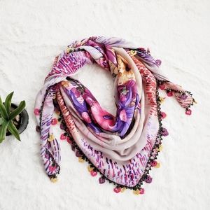 Exotic Handmade Needle Lace Scarf